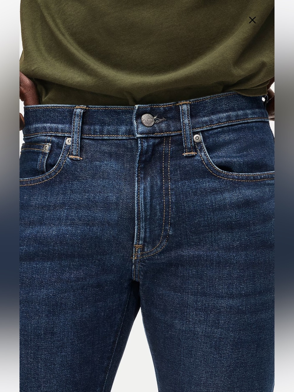 J. Crew Men's Slim Straight Dark Blue Stretch Jeans